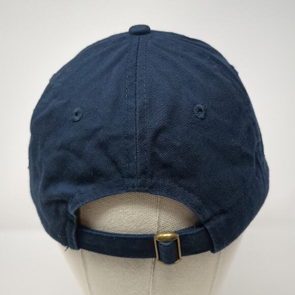 NWI Slideback Baseball Cap Blue One Size Adjustable Vented Holes 6 Panel Cotton - Picture 6 of 9